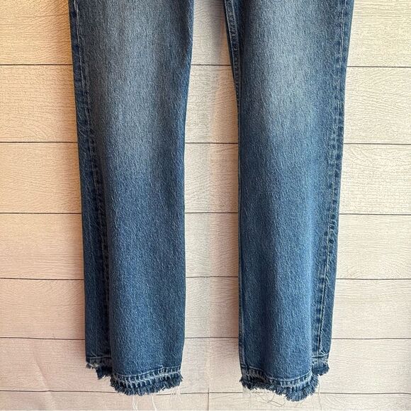 RAILS THE SUNSET HIGH RISE SLIM FLARE JEANS MAZARINE LET DOWN HEM SIZE 28 - Picture 8 of 14